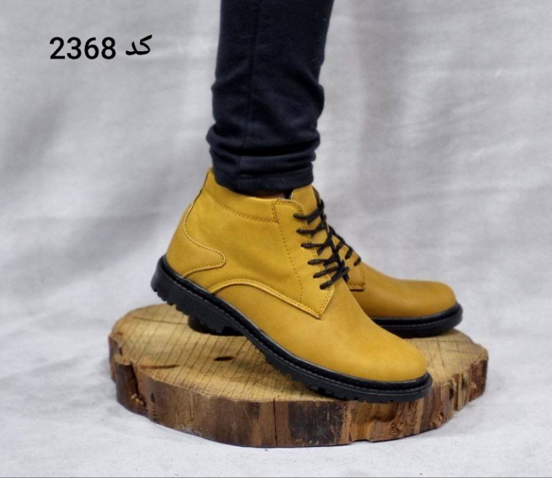 خرید اینترنتی کفش نیم بوت ی مدل ساده بندی مردانه پسرانه زیره دور دوخت شیک اصفهان