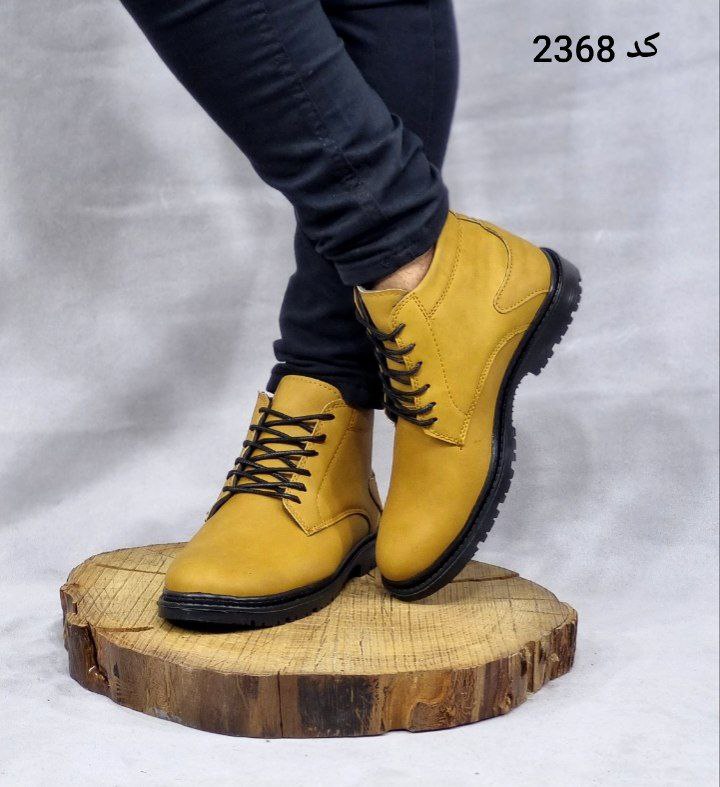 خرید اینترنتی کفش نیم بوت ی مدل ساده بندی مردانه پسرانه زیره دور دوخت شیک اصفهان