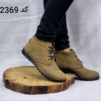 خرید اینترنتی کفش نیم بوت مردانه پسرانه ی مدل ساده بندی زیره دور دوخت کیفیت عالی اصفهان
