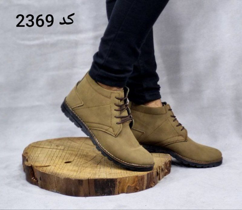 خرید اینترنتی کفش نیم بوت مردانه پسرانه ی مدل ساده بندی زیره دور دوخت کیفیت عالی اصفهان