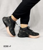 خرید اینترنتی کفش کتونی اسپرت زنانه دخترانه مدل کهکشانی رویه پختی مشکی گلبهی اصفهان