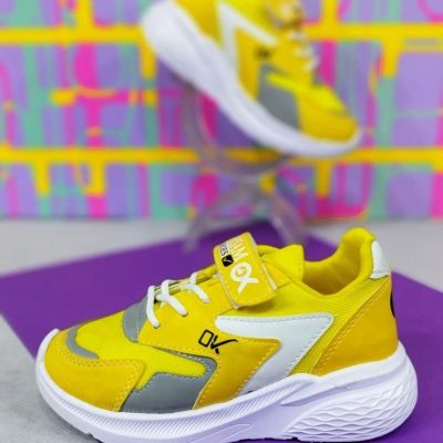 خرید اینترنتی کفش بچگانه مدل آرسام شیک و خوش پا زرد خوش رنگ اصفهان