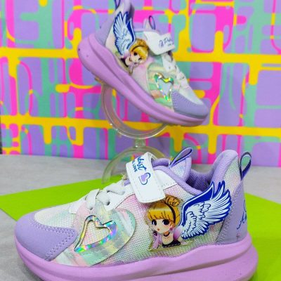 خرید اینترنتی کفش بچگانه مدل فرشته ای شیک و خوش با قیمت مناسب بنفش چسبی اصفهان