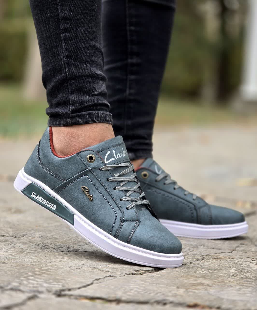 فروش استثنایی کفش کتونی اسپرت ونس مردانه وپسرانه مدل clarks ویژه و پرفروش  رنگ طوسی زیره سفید - فروشگاه کفش پسربابا | خرید کفش اسپرت مردانه | خرید  اینترنتی کتونی مردانه کتونی