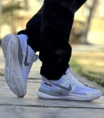 خرید اینترنتی کفش کتونی اسپرت مردانه و پسرانه مدل نایک اسپیسیر رنگ سفید طوسی فوق العاده خوشپا و با کیفیت اصفهان