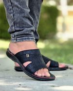 خرید اینترنتی دمپایی صندل صد در صد طبی مردانه باکیفیت بالا رنگ مشکی زیبا اصفهان