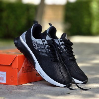 خرید اینترنتی کفش کتونی اسپرت مردانه و پسرانه سایز بزرگ مدل ادیداس منحصربفرد و جذاب رنگ مشکی طوسی ویژه اصفهان