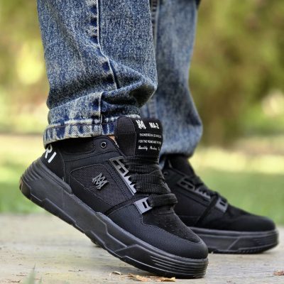 خرید اینترنتی کفش اسپرت مردانه پسرانه مدل Amiri ( امیری) جذاب و سبک رنگ مشکی تمام پرفروش اصفهان