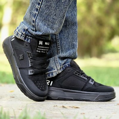 خرید اینترنتی کفش اسپرت مردانه پسرانه مدل Amiri ( امیری) جذاب و سبک رنگ مشکی تمام پرفروش اصفهان