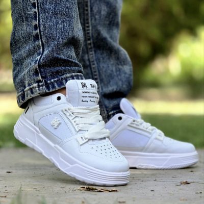 خرید اینترنتی کفش اسپرت مردانه پسرانه مدل Amiri ( امیری) شیک و کاربردی رنگ سفید تمام جدید اصفهان