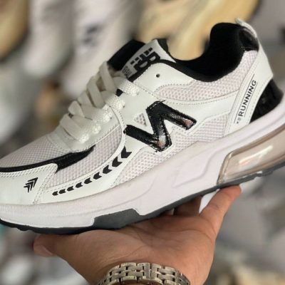 خرید اینترنتی کفش کتونی اسپرت دخترانه و زنانه مدل نیوبالانس پرطرفدار و جدید رنگ سفید مشکی مقاوم اصفهان