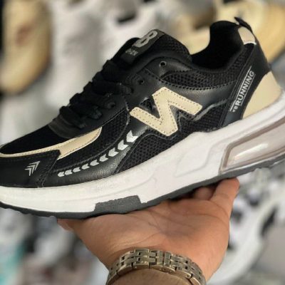 خرید اینترنتی کفش کتونی اسپرت دخترانه و زنانه مدل نیوبالانس به روز و جدید رنگ مشکی کرم جدید اصفهان