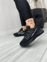 خرید اینترنتی کفش کتونی اسپرت زنانه دخترانه مدل سالامون شیک و زیبا رنگ مشکی سفید سبک اصفهان