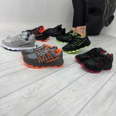 خرید اینترنتی کفش کتونی اسپرت زنانه دخترانه مدل سالامون یه مدل فوق العاده راحت رنگ مشکی سبز خاص اصفهان