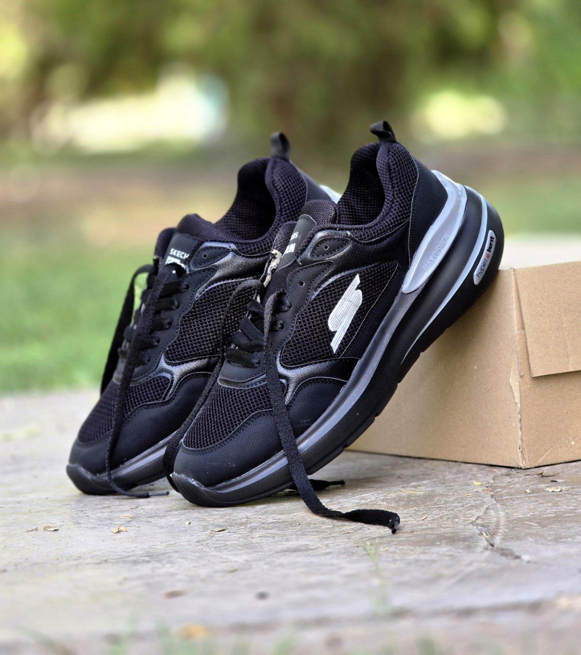 خرید اینترنتی کفش کتونی اسپرت مردانه پسرانه بزرگپا مدل اسکیچرز محکم و بادوام رنگ مشکی تمام سبک اصفهان خرید اینترنتی کفش کتونی اسپرت مردانه پسرانه بزرگپا مدل اسکیچرز محکم و بادوام رنگ مشکی تمام سبک اصفهان