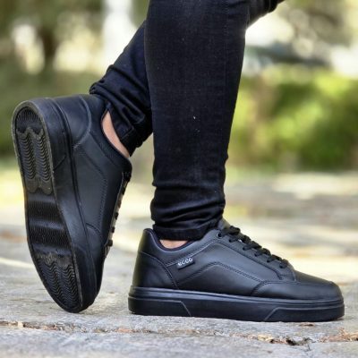 خرید اینترنتی کفش کتونی اسپرت مردانه پسرانه مدل ونس اکو کلاسیک و جذاب رنگ مشکی تمام زیبا اصفهان