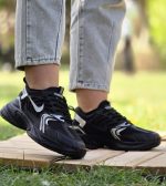 خرید اینترنتی کفش کتونی اسپرت زنانه دخترانه مدل نایک راحت و سبک رنگ مشکی طوسی نقره ای شیک اصفهان