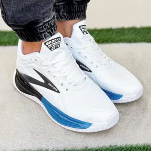 خرید اینترنتی کفش کتونی اسپرت بروکس کپسولی مردانه پسرانه نرم و راحت رنگ سفیدآبی مشکی جذاب اصفهان