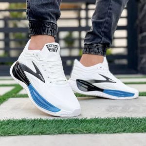 خرید اینترنتی کفش کتونی اسپرت بروکس کپسولی مردانه پسرانه نرم و راحت رنگ سفیدآبی مشکی جذاب اصفهان