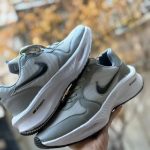 خرید اینترنتی کفش کتونی اسپرت مردانه پسرانه مدل نایک با کیفیت عالی رنگ طوسی نایک مشکی خاص اصفهان